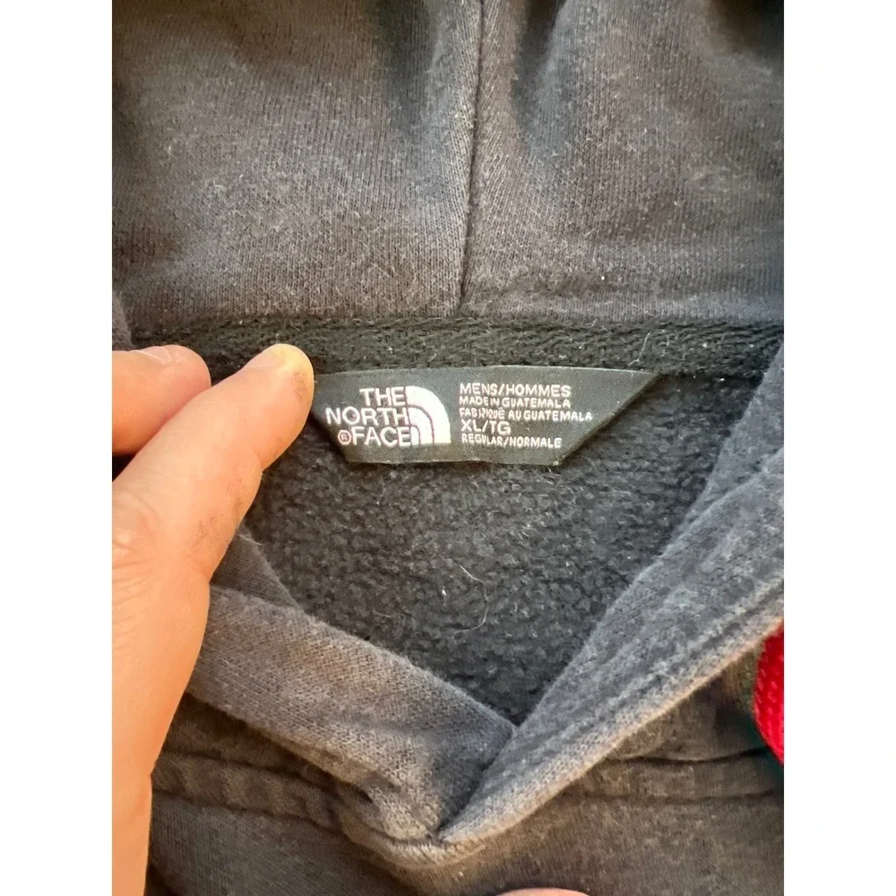 The North Face Mens Black International Flags Logo Pullover Hoodie Sweatshirt XL
